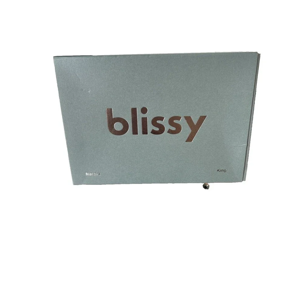 Blissy King 22 Momme 100% Mulberry Silk Pillowcase 22 Momme Matcha Green-Silver